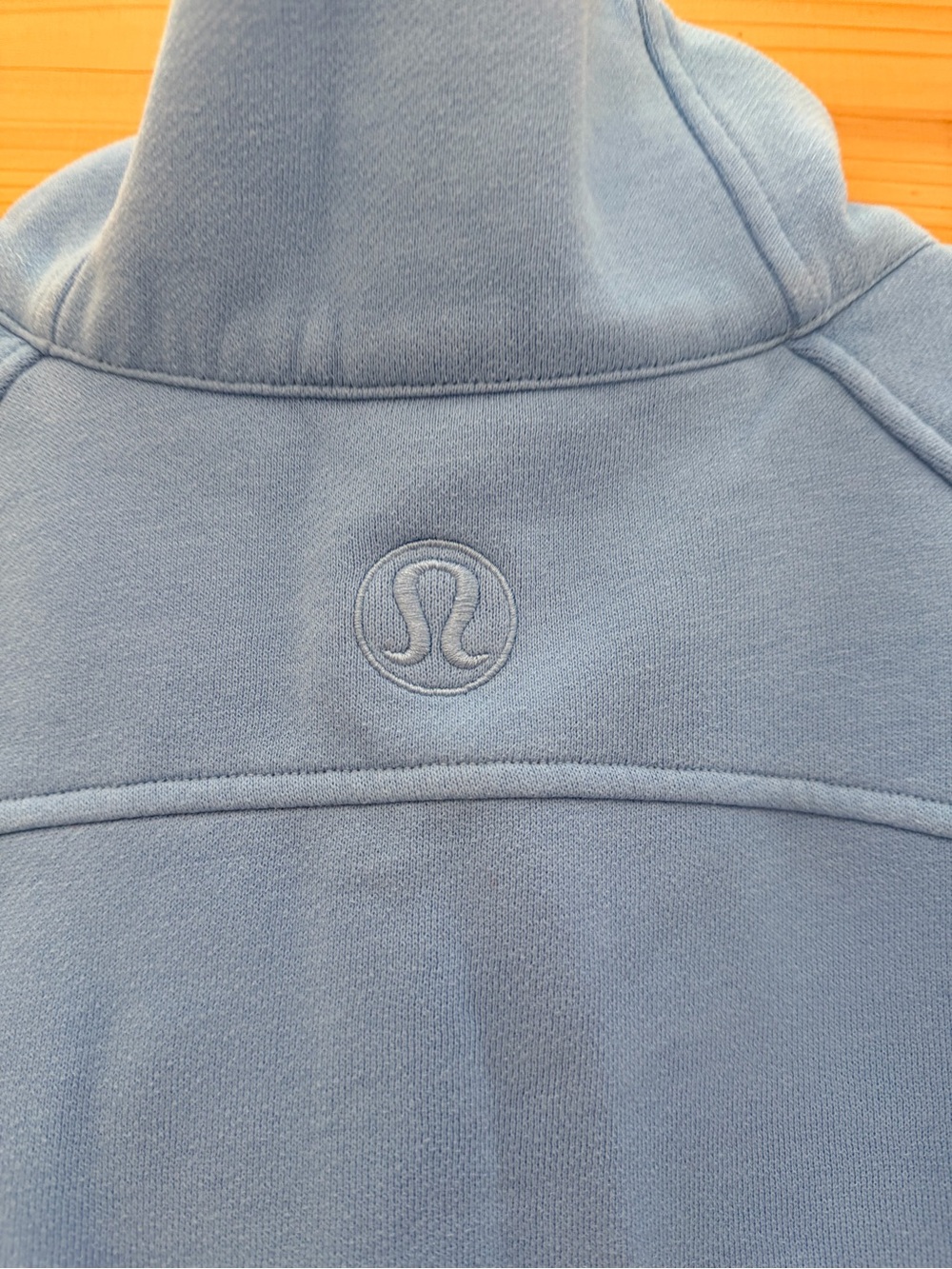 Lululemon Cropped Scuba Blue Funnel Neck Oversized Sweatshirt Pullover - Picture 10 of 17